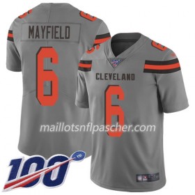 Maillot Cleveland Browns Baker Mayfield 6 Nike Gris 100th - Homme
